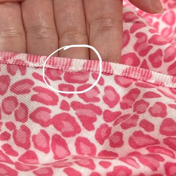 Lilly Pulitzer Pink Leopard Top L Ruffle Sleeves - Picture 4 of 6